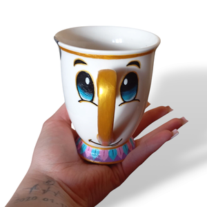 Kézzel festett Csészi porcelán bögre  Szépség és a Szörnyeteg ihlette, egyedi Disney ajándék - otthon & életmód - konyhafelszerelés, tálalás - tálalás - bögre & csésze - Meska.hu