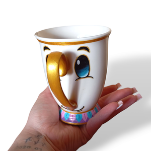 Kézzel festett Csészi porcelán bögre  Szépség és a Szörnyeteg ihlette, egyedi Disney ajándék - otthon & életmód - konyhafelszerelés, tálalás - tálalás - bögre & csésze - Meska.hu