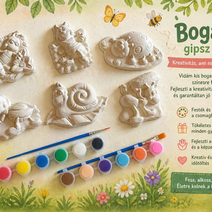 ? Bogaras festhető gipsz szett ?, DIY (Csináld magad), Egységcsomag, Gipszöntés, MESKA