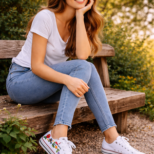 Kalocsai mintás cipő - diy (csináld magad) - szabásminta, útmutató - hímzés minta - Meska.hu