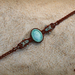 Larimar makramé karkötő -  - Meska.hu