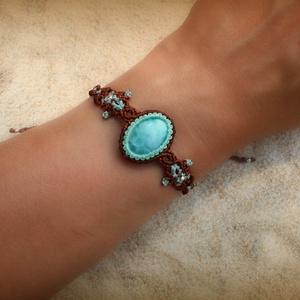 Larimar makramé karkötő -  - Meska.hu
