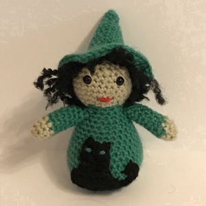 Boszi cicával - Halloween, Otthon & Életmód, Dekoráció, Halloween, Halloweeni figurák, Horgolás, MESKA