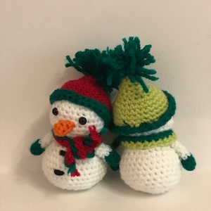 Horgolt  mini hóember - játék & sport - baba & babaház - baba - Meska.hu