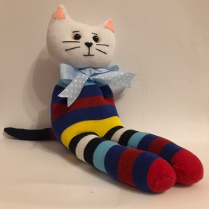 Hosszúlábú  cica - játék & sport - plüssállat & játékfigura - cica - Meska.hu