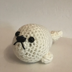 Mini állatok -Kis fóka, Játék & Sport, Plüssállat & Játékfigura, Más figura, Horgolás, MESKA