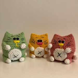 Kövér cica, Játék & Sport, Plüssállat & Játékfigura, Cica, Horgolás, MESKA