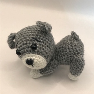 Nyújtózó kutyus - szürke - játék & sport - plüssállat & játékfigura - kutya - Meska.hu