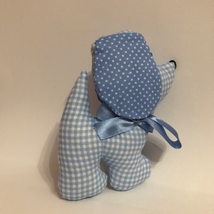 Pöttyös fülű  kockás kutya - játék & sport - plüssállat & játékfigura - kutya - Meska.hu