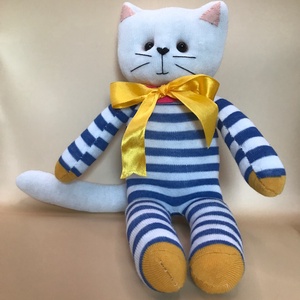 Csíkos cica, Játék & Sport, Plüssállat & Játékfigura, Cica, Varrás, MESKA