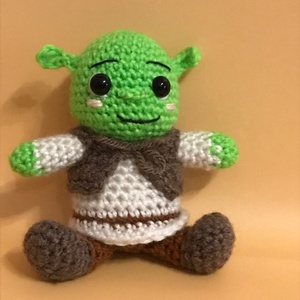 Shrek és Csacsi - ahogy én készítem - játék & sport - plüssállat & játékfigura - plüss mesefigurák - Meska.hu