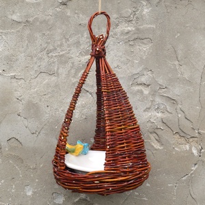 Rusztikus madáretető natúr fűzvesszőből RENDELÉSRE! - Meska.hu