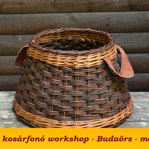 máj. 16. Budaörs - BŐRFÜLES TÁROLÓ KOSÁR készítése - kosárfonó workshop - Meska.hu
