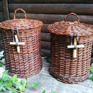 LEBOMLÓ URNA natúr fűzvesszőből fonva - otthon & életmód - vallás - temetkezési tárgy - sírdísz, kegyeleti dísz - Meska.hu