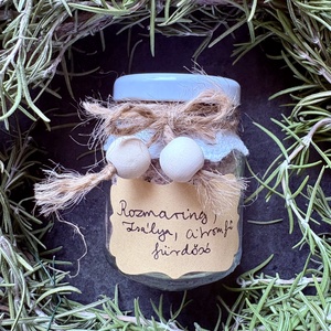 Rozmaringos, zsályás, citromfüves fürdősó, Szépségápolás, Szappan & Fürdés, Fürdősó, fürdőgolyó, habfürdő, Kozmetikum készítés, MESKA