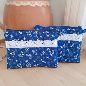 Kékfestő mintázatú mini neszeszer - Meska.hu