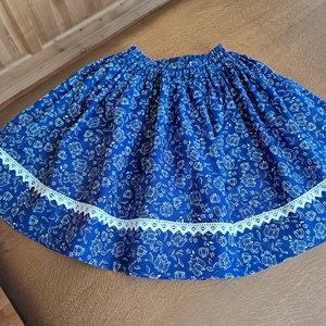  Kék tulipán kislány szoknya - Meska.hu