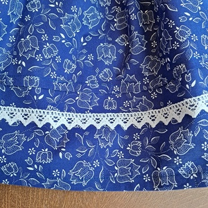 Kék tulipán lányka szoknya - ruha & divat - gyerekruha - szoknya - Meska.hu