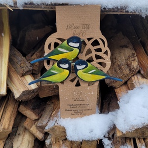 Madár dekoráció 3 db/szett, kézzel festett, csipesszel rögzíthető, Otthon & Életmód, Virágdekoráció, Virágdíszítő kellékek, Festett tárgyak, Gravírozás, pirográfia, MESKA