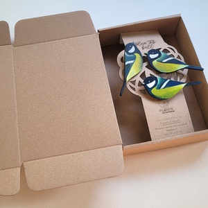 Madár dekoráció 3 db/szett, kézzel festett, csipesszel rögzíthető - otthon & életmód - virágdekoráció - virágdíszítő kellékek - Meska.hu