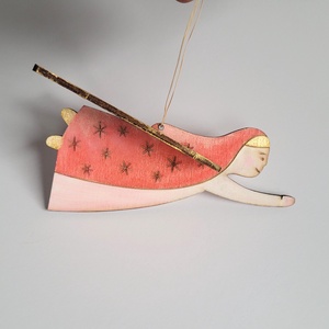 Kifesthető fa dísz szett � repülő angyal, csillag és szív (lézervágott, 6�12 cm) - diy (csináld magad) - egységcsomag - Meska.hu