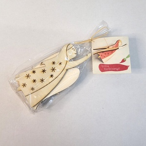 Kifesthető fa dísz szett � repülő angyal, csillag és szív (lézervágott, 6�12 cm) - diy (csináld magad) - egységcsomag - Meska.hu