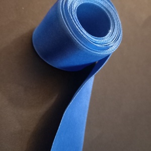 4 cm széles középkék színű szatén 3 méteres szalag - kellékek & szerszámok - rövidáru - szalag, pánt - szatén szalag - Meska.hu
