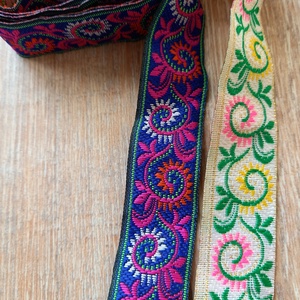 Virág mintás textil szalag csomag 2 x 110 cm - kellékek & szerszámok - rövidáru - szalag, pánt - textilszalag - Meska.hu