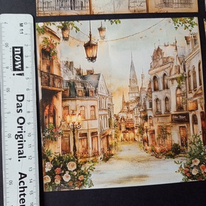 Scrapbook díszítő alapanyag 6 db 15x15 cm - kellékek & szerszámok - dekorációs kellékek - egyéb kellékek - Meska.hu