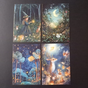 Erdei témájú képek dekoráláshoz 4 db 10x14,5 cm, Kellékek & szerszámok, Dekorációs kellékek, Egyéb kellékek, Mindenmás, MESKA