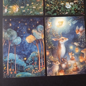 Erdei témájú képek dekoráláshoz 4 db 10x14,5 cm - kellékek & szerszámok - dekorációs kellékek - egyéb kellékek - Meska.hu