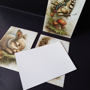 Erdei állatos képek dekoráláshoz 4 db 10x14,5 cm - kellékek & szerszámok - dekorációs kellékek - egyéb kellékek - Meska.hu