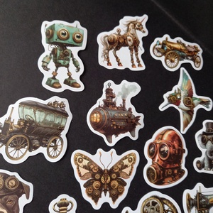 Steam punk mintájú matrica csomag dekoráláshoz  - kellékek & szerszámok - dekorációs kellékek - matricaív - Meska.hu