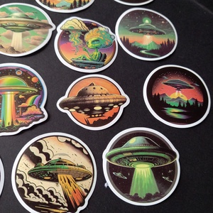 UFO mintájú matrica csomag dekoráláshoz  - kellékek & szerszámok - dekorációs kellékek - matricaív - Meska.hu