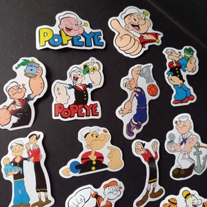 Popeye mintájú matrica csomag dekoráláshoz  - kellékek & szerszámok - dekorációs kellékek - matricaív - Meska.hu