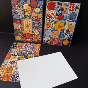 Csempe mintájú képek dekoráláshoz 4 db 10x14,5 cm - kellékek & szerszámok - dekorációs kellékek - egyéb kellékek - Meska.hu