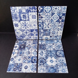 Csempe mintájú képek dekoráláshoz 4 db 10x14,5 cm, Kellékek & szerszámok, Dekorációs kellékek, Egyéb kellékek, Mindenmás, MESKA
