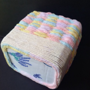 Cukorka színű tároló kosár 19x16x13 cm - otthon & életmód - tárolás & rendszerezés - tárolókosár - Meska.hu