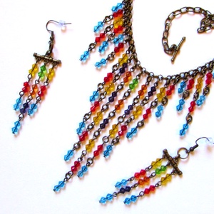 AKCIÓ! Party a medencénél - szett - ékszer - ékszerszett - Meska.hu