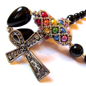 AKCIÓ! Neonfény a Nílus felett - ékszer - nyaklánc - bogyós nyaklánc - Meska.hu