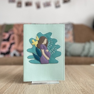 Várandósgondozási könyv tok-menta, Táska & Tok, Pénztárca & Más tok, Kártyatartó & Irattartó, Varrás, Hímzés, MESKA