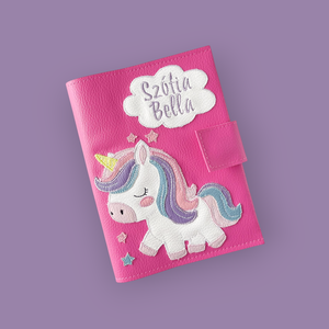 Unikornisos eü kiskönyv borító és irattartó - táska & tok - pénztárca & más tok - kártyatartó & irattartó - Meska.hu