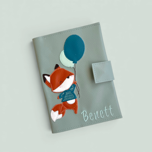 Zsálya alapon lufis rókamintás baba irattartó tok, Táska & Tok, Pénztárca & Más tok, Kártyatartó & Irattartó, Hímzés, Varrás, MESKA