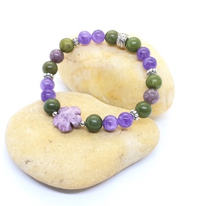 Levendulás kert - ametiszt, jáde, lepidolit ásványkarkötő -  - Meska.hu