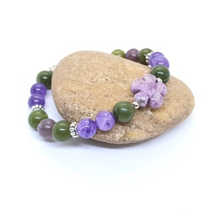 Levendulás kert - ametiszt, jáde, lepidolit ásványkarkötő -  - Meska.hu