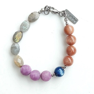 Varázslat - kianit, holdkő, ametiszt, labradorit drágakő karkötő, ásványkarkötő acél medállal - ékszer - karkötő - gyöngyös karkötő - Meska.hu Varázslat - kianit, holdkő, ametiszt, labradorit drágakő karkötő, ásványkarkötő acél medállal - ékszer - karkötő - gyöngyös karkötő - Meska.hu