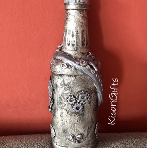 Octopus steampunk mini whiskey-s üveg -  - Meska.hu