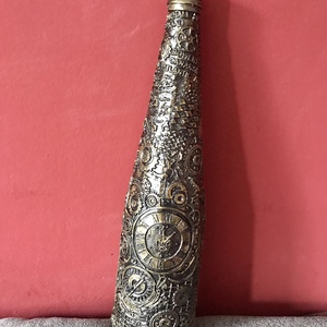 Locomotiv steampunk üveg férfiaknak, vasutasoknak 1L - otthon & életmód - dekoráció - asztal és polc dekoráció - díszüveg - Meska.hu