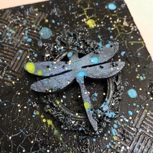 Fortuna Szitakötős mixed-media könyvdoboz - otthon & életmód - tárolás & rendszerezés - doboz - Meska.hu