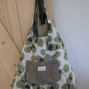 Poppy nagy bevásárlótáska / drapp leveles - táska & tok - bevásárlás & shopper táska - shopper, textiltáska, szatyor - Meska.hu